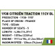 Klocki citroen traction 11cvbl
