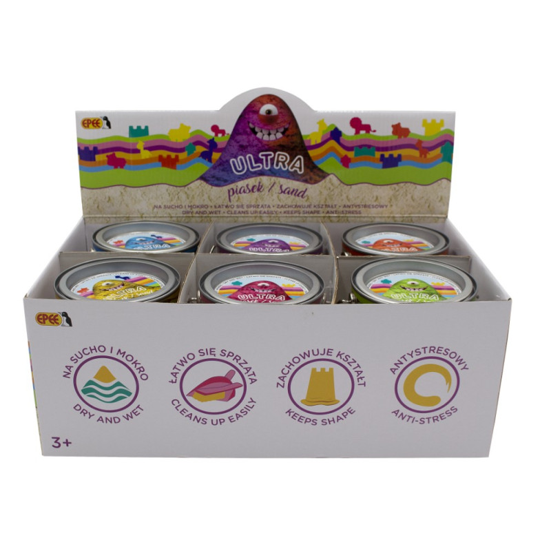 Sand ultrapulver burk 200g 5 former blandning 12 mönster