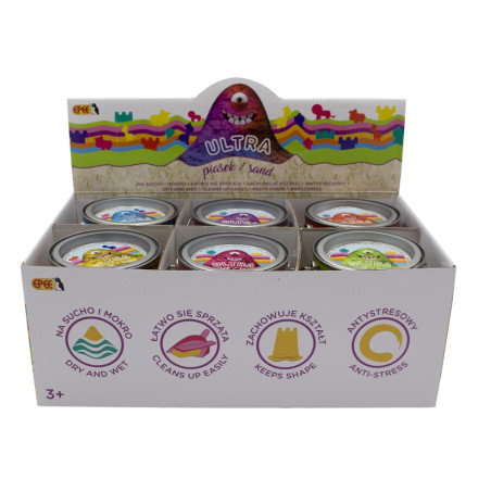 Sand ultrapulver burk 200g 5 former blandning 12 mönster