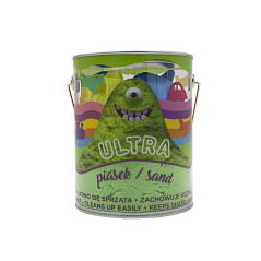 Sand ultra sand burk 900g 4 stora formar 2 verktyg gröna fordon