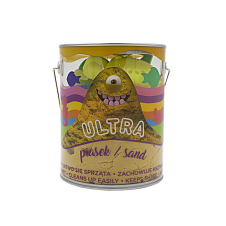 Sand ultra sand burk 900g 4 stora formar 2 verktyg gult havsliv