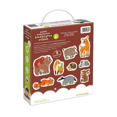 Progressiv pussel - djur i skogen