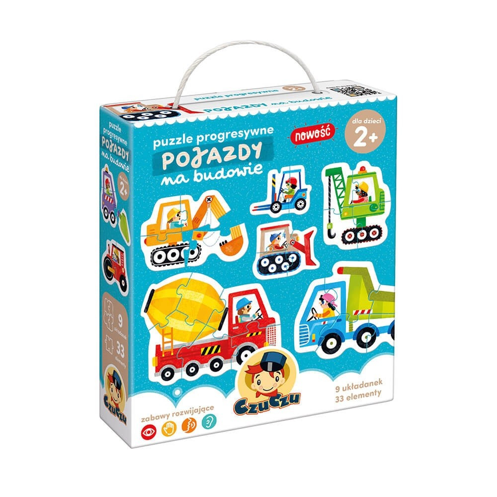 Puzzle progresywne - pojazdy na budowie Puzzle progresywne - pojazdy na budowie