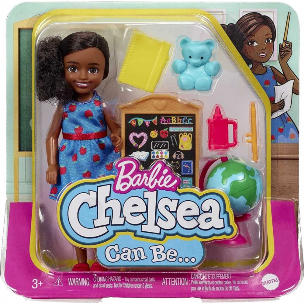Barbie Chelsea-dockan kan vara en karriärdocka som lärare. Barbie Chelsea-dockan kan vara en karriärdocka som lärare.