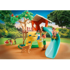 Klossats set med familjefigurer 71001 trädkoja med rutschkana