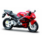 Modell av en metallmotorcykel Honda CBR 600RR med stöd 1:18.