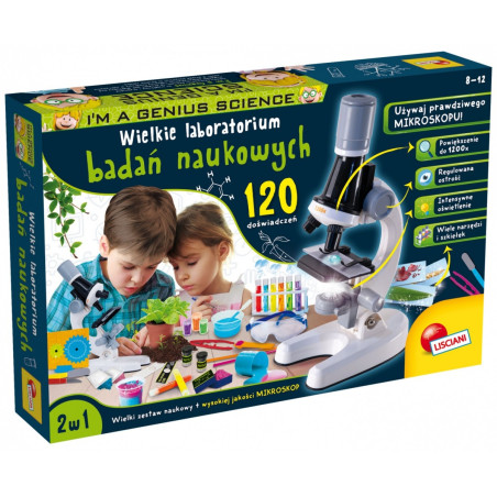 Vetenskapsset 'Jag är ett geni' stort laboratorium med 120 experiment.