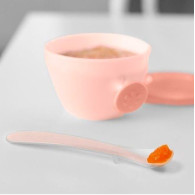 Set med skedar easy-feed greysoft korall