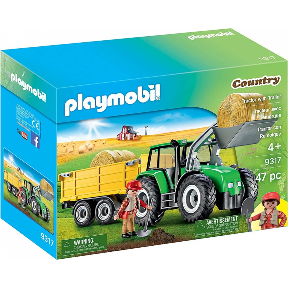 Set med figurer country 9317 traktor med släpvagn Set med figurer country 9317 traktor med släpvagn