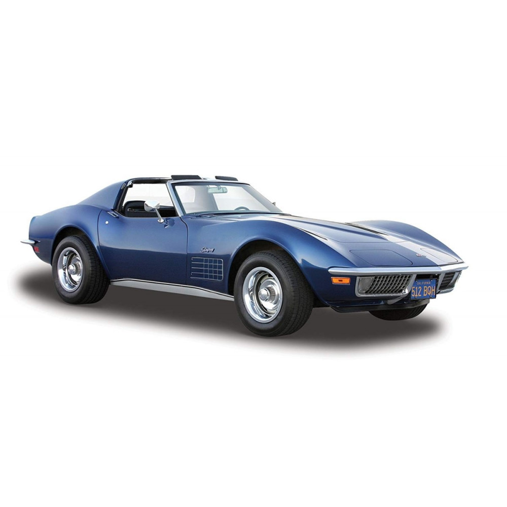Modellkomposit Chevrolet Corvette 1970 124 blå Modellkomposit Chevrolet Corvette 1970 124 blå