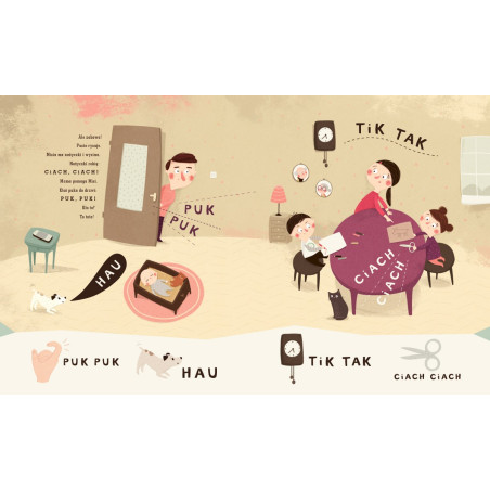 Boken Pucio lär sig prata. Ljudlek för de yngsta.