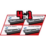 Klocki historical collection iowa-class battleship (4w1) - executive edition