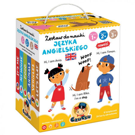 Ett set för att lära sig engelska för barn 1, 2, 3+