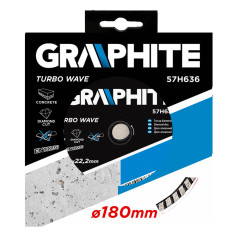 Diamantskiva 180 x 22,2 mm, turbovåg