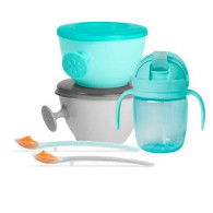 Matservis easy-feed tealgrey