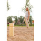 Spelet kubb i en kartongförpackning