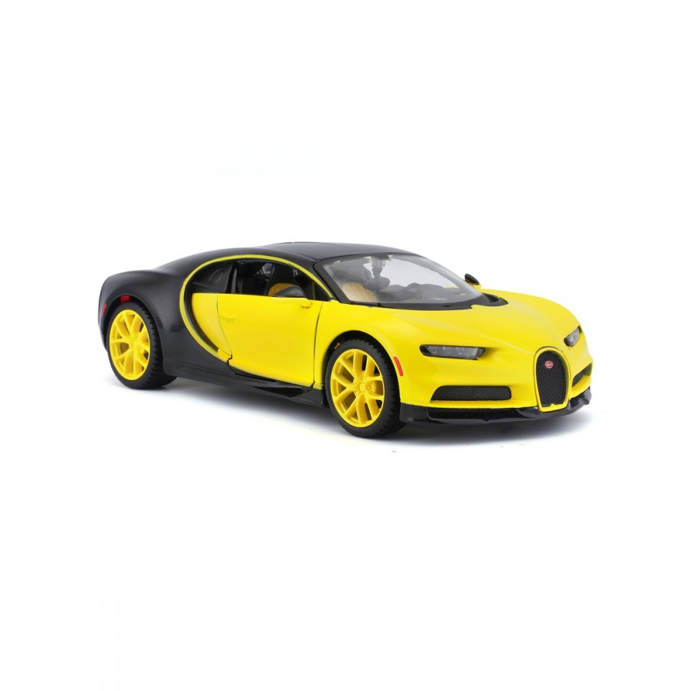 Model kompozytowy bugatti chiron żółto-czarny 124 Model kompozytowy bugatti chiron żółto-czarny 124