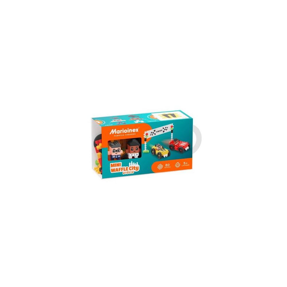 Våffel mini klossar - 80 delar racingspel