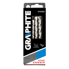 Borrsatser för betong 4-10 mm, 5 delar, fjärilsspets