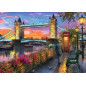 Pussel med 1000 delar solnedgång över Tower Bridge.