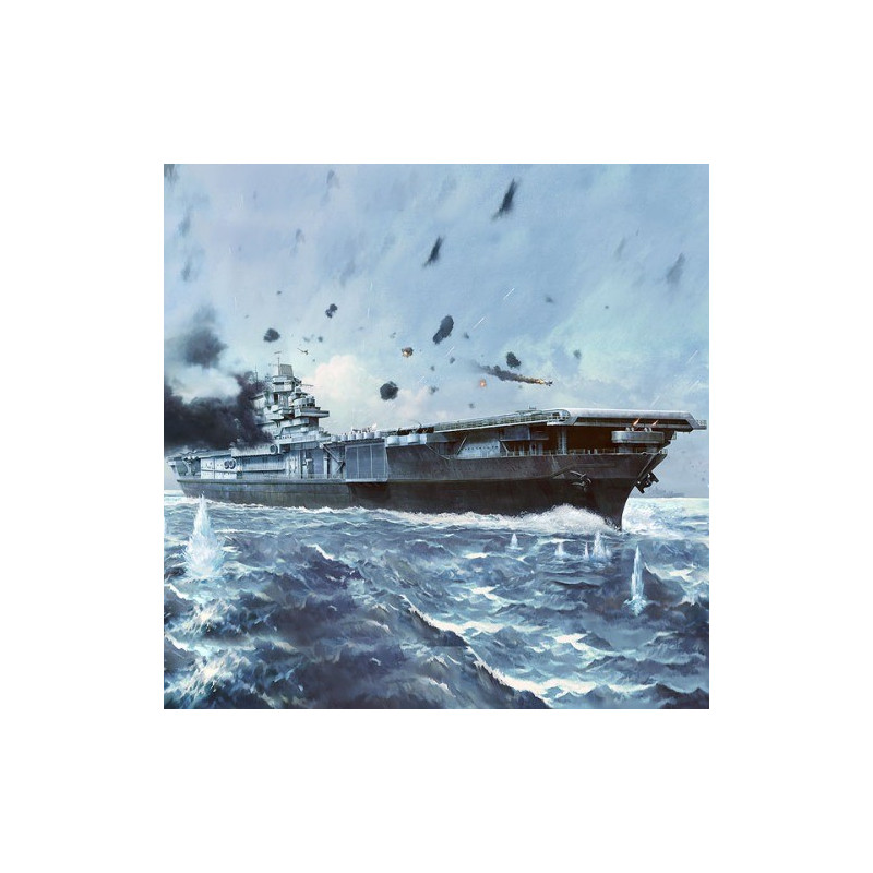 Modell av plast Yorktown CV-5 Slaget vid Midway 1700