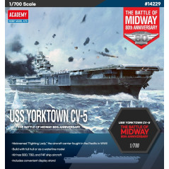 Modell av plast Yorktown CV-5 Slaget vid Midway 1700