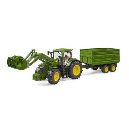 Traktor John Deere 7R 350 med lastare och släpvagn | HandlaSmidigt.se