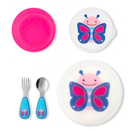 Matservis med fjärilsmotiv