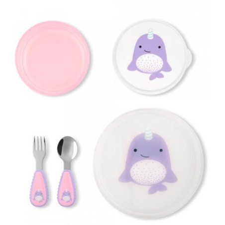 Middagsservis med narvalmotiv