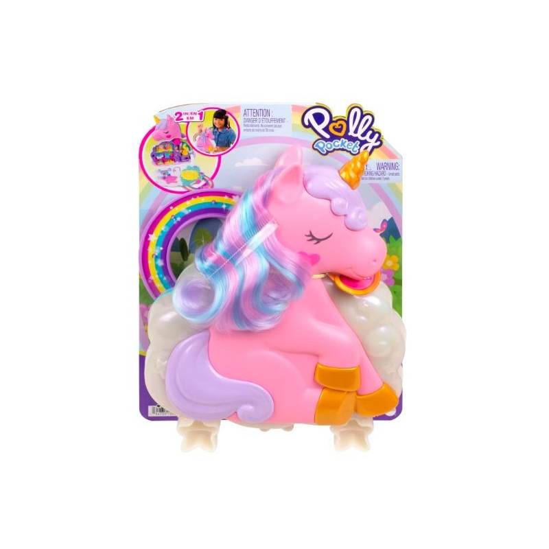 Set med Polly Pocket-figurer enhörning skönhetssalong