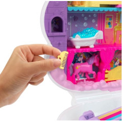Set med Polly Pocket-figurer enhörning skönhetssalong