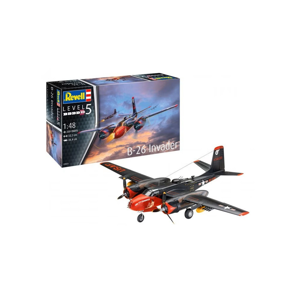 Modell av plastflygplanet B-26C Invader i skala 1:48.