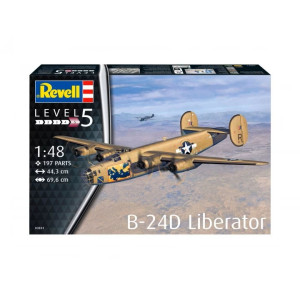 Modell av plastflygplanet B-24D Liberator i skala 1:48.