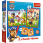 Pussel 2-i-1 anteckningar hundteam i aktion, Paw Patrol