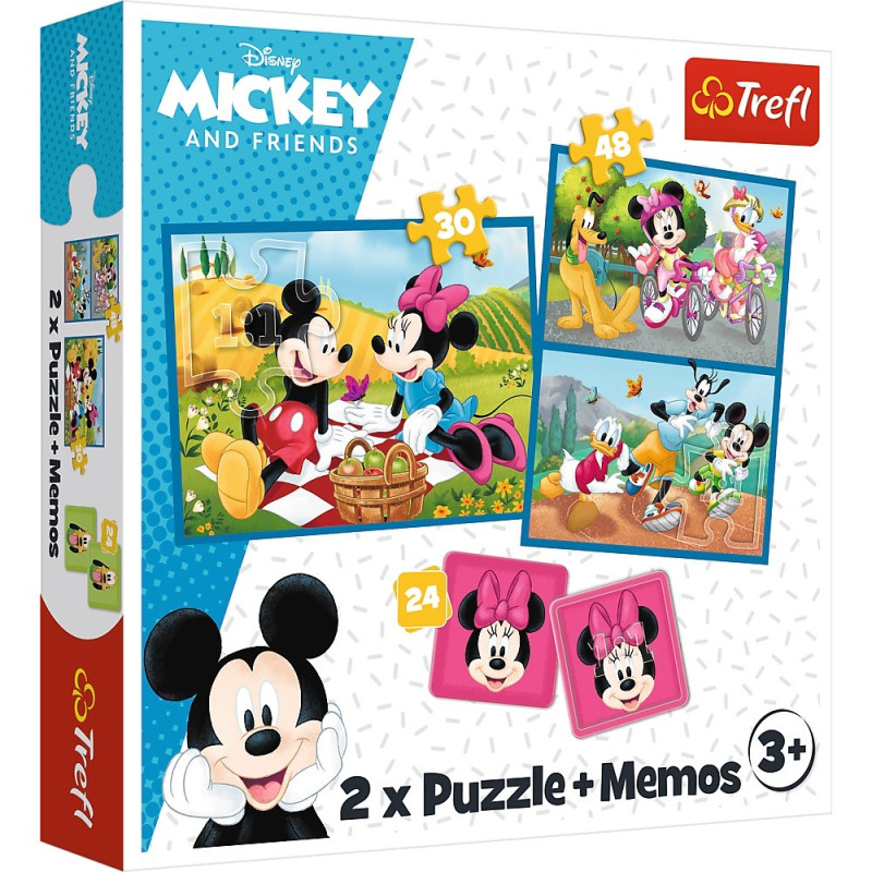 Pussel 2-i-1 memo med Disney-karaktärer.
