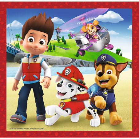 Pussel 3-i-1 glada valpar, Paw Patrol