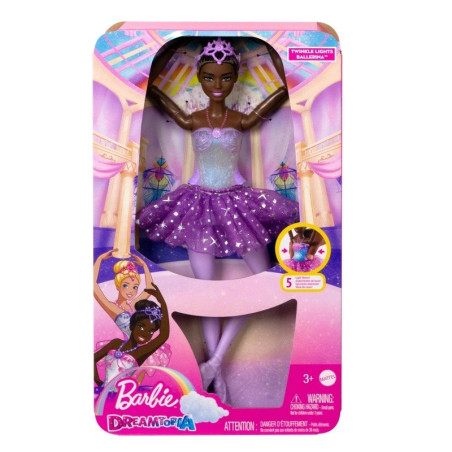 Barbie Dreamtopia ballerina magic lights brunette