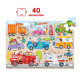 Puzzle 40 elementów moto puzzle auta