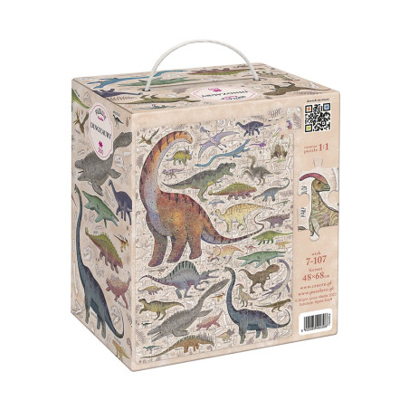 Pussel med 200 pusselbitar, älska dinosaurier.