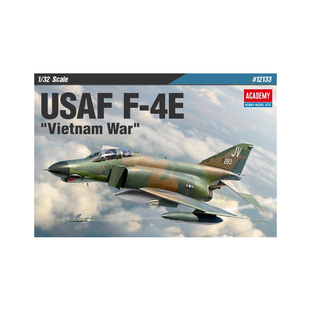 Modell av en plastflygplan USAF F-4E Vietnamkriget 1:32