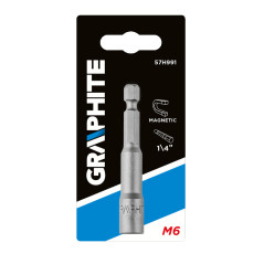 Magnetisk spets 6 x 65 mm, skaft 1/4 tum.