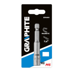 Magnetisk spets 6 x 65 mm, skaft 1/4 tum.