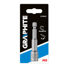 Magnetiskt fäste 8 x 65 mm, skaft 1/4 tum.