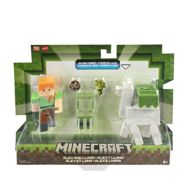 Figurerna Minecraft Alex och Lama