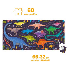 Pussel med 60 delar med dinosaurier. | HandlaSmidigt.se