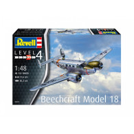 Modell av en plastflygplan Beechcraft Model 18 1:48