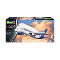 Modell av plastflygplanet Airbus A300-600ST Beluga 1:144