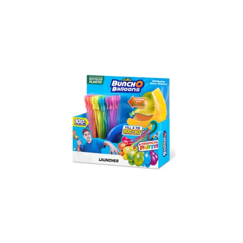 En utskjutningsanordning med vattenballonger, enkel.