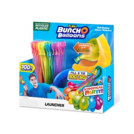 En utskjutningsanordning med vattenballonger, enkel.