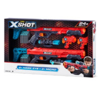 Zestaw wyrzutni x-shot excel double hawk eye  double micro combo